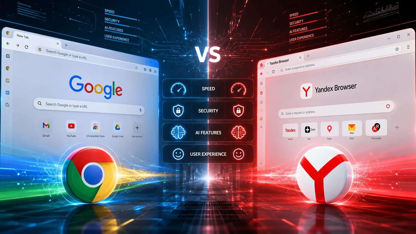 Chrome vs Yandex